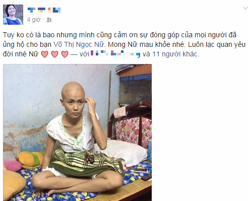 Cô gái xinh đẹp mắc bệnh máu trắng nghẹn ngào nói lời cảm ơn