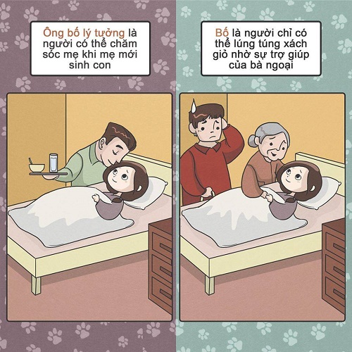 Hài hước sự khác biệt giữa “ông bố lý tưởng” và “bố”