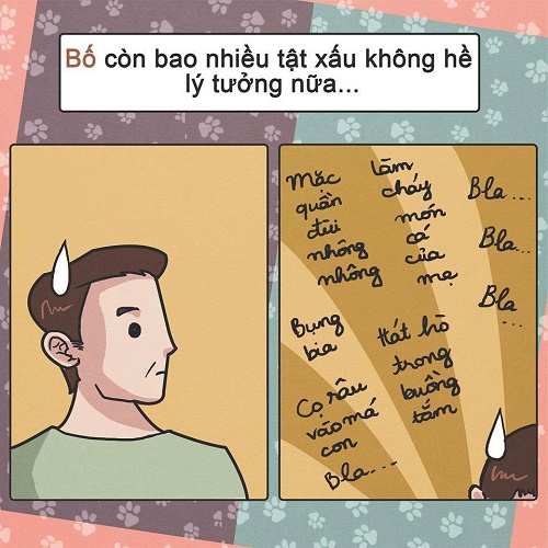 Hài hước sự khác biệt giữa “ông bố lý tưởng” và “bố”