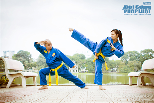 Cô dâu “tung cước”chú rể trong bộ ảnh cưới đậm chất võ thuật