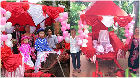 Chú rể đón dâu bằng xe ngựa khiến nhà gái “đứng hình”