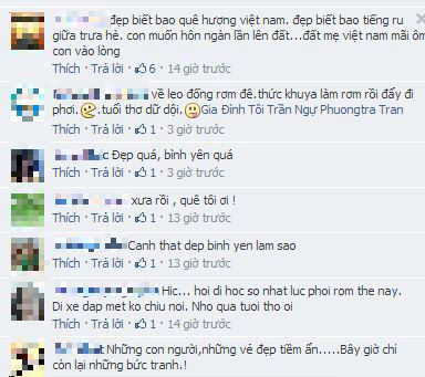 Nhớ nhà với bức hình “Quê hương thật thanh bình”