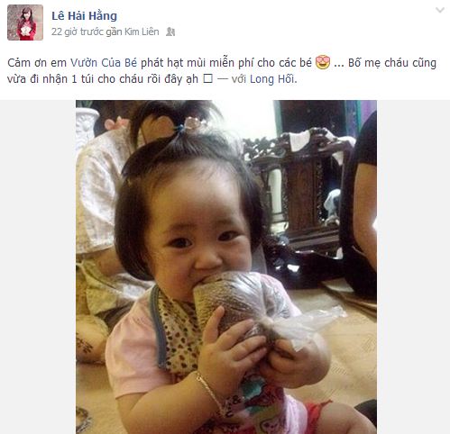 Cô tiên phát “hạt mùi già miễn phí cho các bé chữa bệnh sởi”