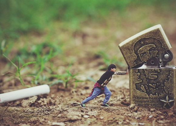 Bộ ảnh siêu thực “Hóa người tí hon” của chàng 9X gây sốt