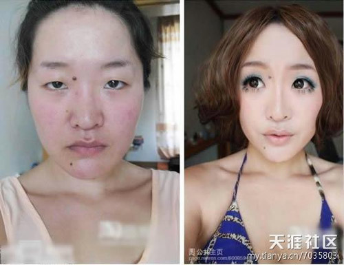 Giật mình với “dung nhan” thực của các Hot girl mạng