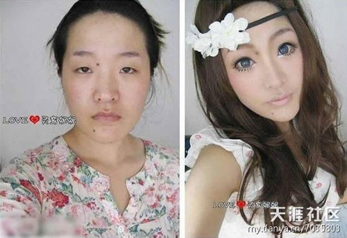 Giật mình với “dung nhan” thực của các Hot girl mạng