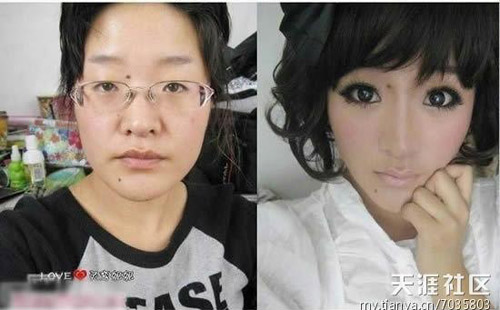 Giật mình với “dung nhan” thực của các Hot girl mạng