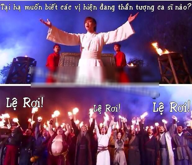 Hài hước ảnh chế “ca sĩ” Lệ Rơi