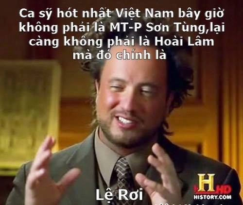 Hài hước ảnh chế “ca sĩ” Lệ Rơi