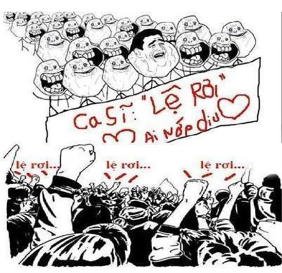 Hài hước ảnh chế “ca sĩ” Lệ Rơi