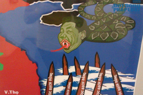 Thâm thúy tranh biếm họa “Hướng về Biển Đông” 