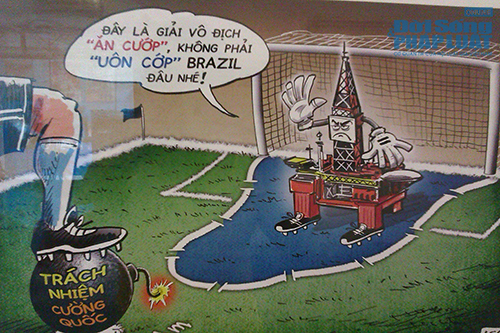 Thâm thúy tranh biếm họa “Hướng về Biển Đông” 