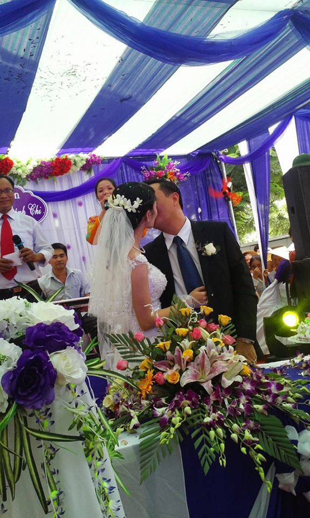 Em gái Công Vinh bất ngờ lấy chồng luống tuổi