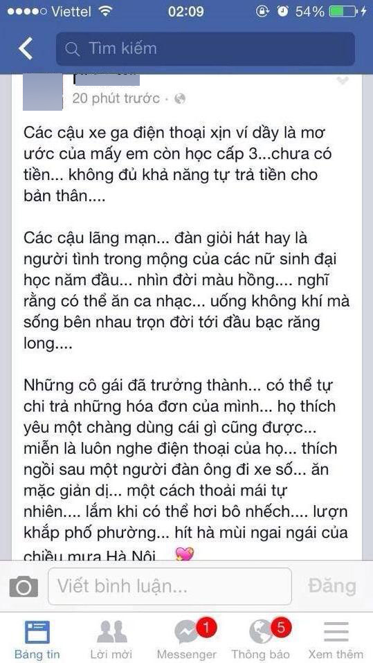 Tin nhắn tìm người yêu “giản dị” của con gái trưởng thành Tin nhắn tìm người yêu “giản dị” của con gái trưởng thành