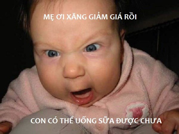 Hài hước ảnh chế xăng bất ngờ giảm giá