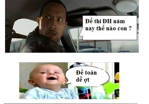 Hài hước ảnh chế đề thi đại học có 1-0-2