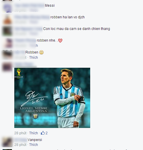 Fan hâm mộ đua nhau dự đoán tỷ số giữa tuyển Hà Lan và Argentina