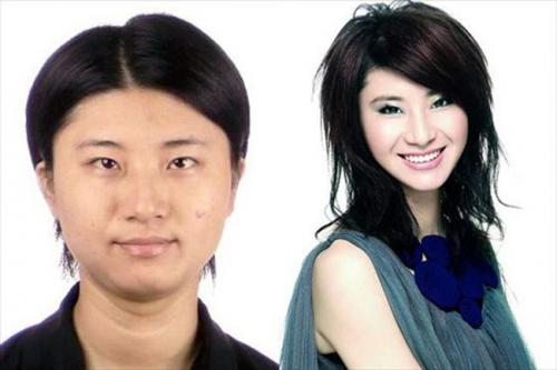 Giật mình với nhan sắc thật của các hot girl