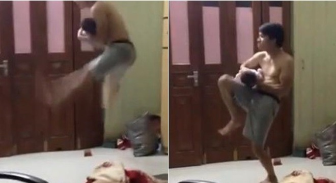 Cười vỡ bụng với cách ru con của ông bố trẻ Cười vỡ bụng với cách ru con của ông bố trẻ