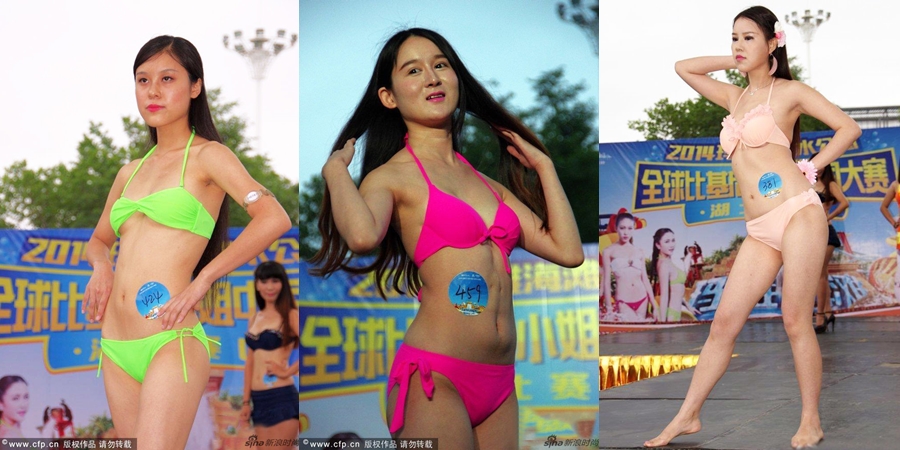 Choáng trước nhan sắc thí sinh thi hoa hậu bikini Trung Quốc