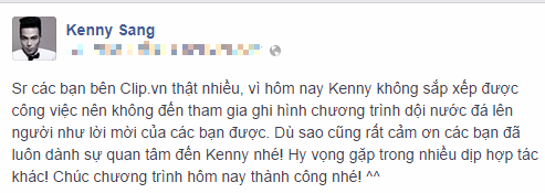 Kenny Sang: Không chơi “dội nước đá” vì body giống mùi Hàm Hương