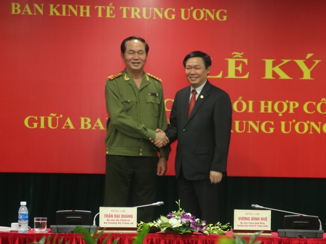 Ban Kinh tế Trung ương và Bộ Công an ký Quy chế phối hợp công tác