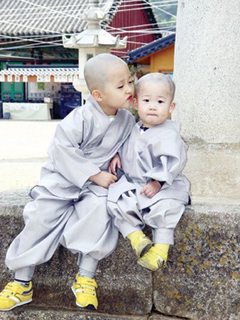 Những em bé trong trang phục nhà sư “đốn tim” dân mạng