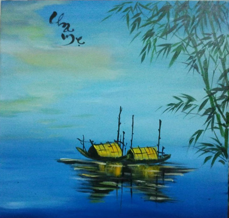 8X Hải Phòng đam mê vẽ tranh thư pháp 