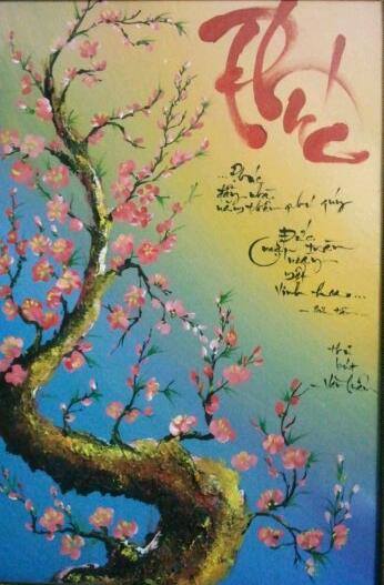 8X Hải Phòng đam mê vẽ tranh thư pháp 