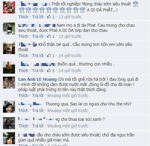 Dân mạng tiếc thương em bé bị bố bạo hành đến  tử vong