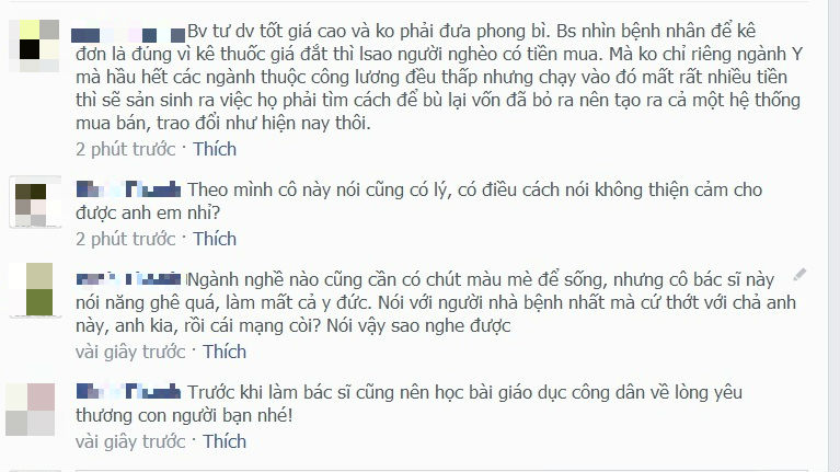 Phẫn nộ nữ bác sĩ nói lời 