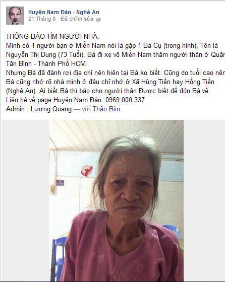 Tìm được người người thân đi lạc giữa Sài Gòn nhờ… facebook Tìm được người người thân đi lạc giữa Sài Gòn nhờ… facebook