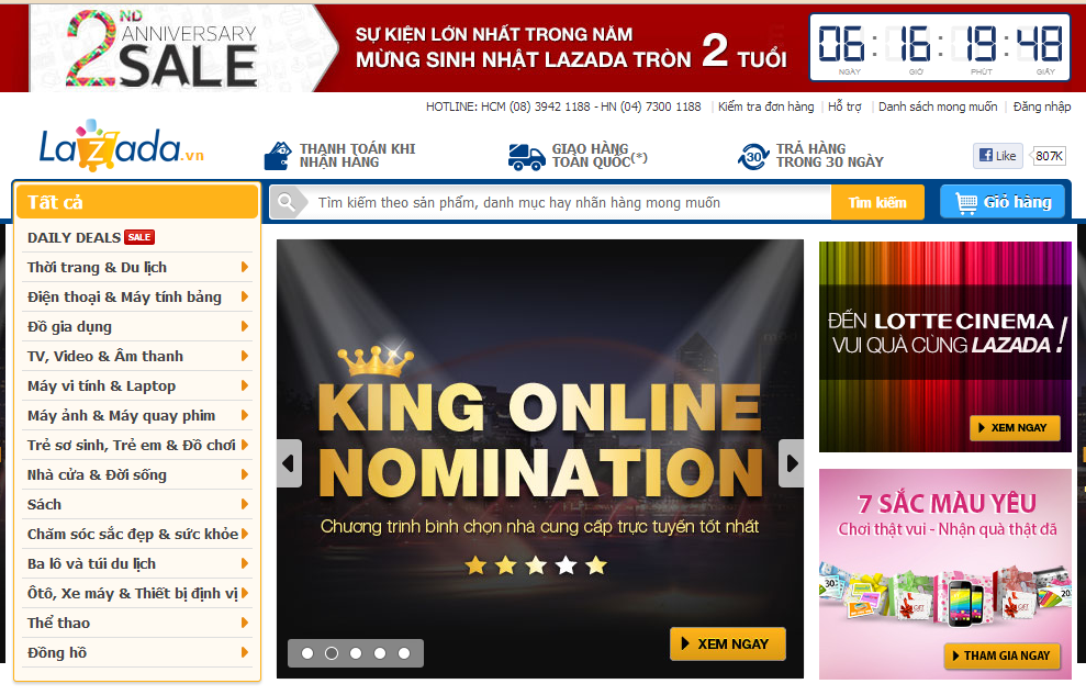 Lấy dịch vụ làm đầu: Lazada chiếm ưu thế trên thị trường Lấy dịch vụ làm đầu: Lazada chiếm ưu thế trên thị trường