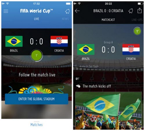 6 ứng dụng hay và miễn phí dành cho World Cup 2014 6 ứng dụng hay và miễn phí dành cho World Cup 2014