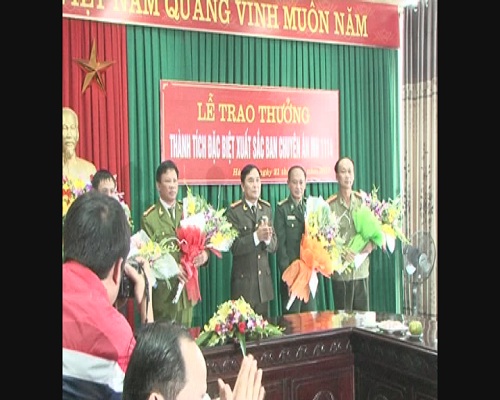 Lễ trao thưởng ban chuyên án bắt giữ vận chuyển ma túy