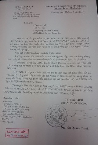 Nghệ An: Tìm ra 13 cán bộ dùng bằng THPT dởm đi học cấp cao hơn