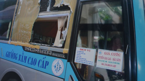 Xuất hiện nhiều “điểm đen” ném đá xe khách ở Tây Nguyên