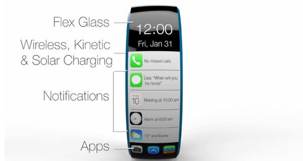 Concept iWatch mang phong cách vòng đeo tay cực 'chất'-image-1392967949672