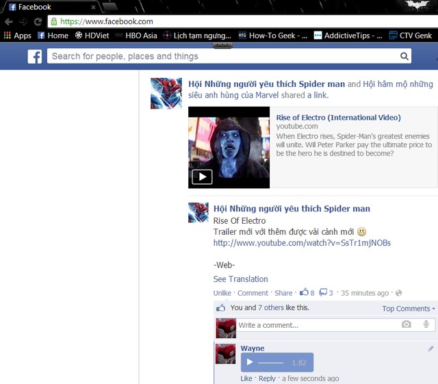 Comment 1 bình luận bằng âm thanh 