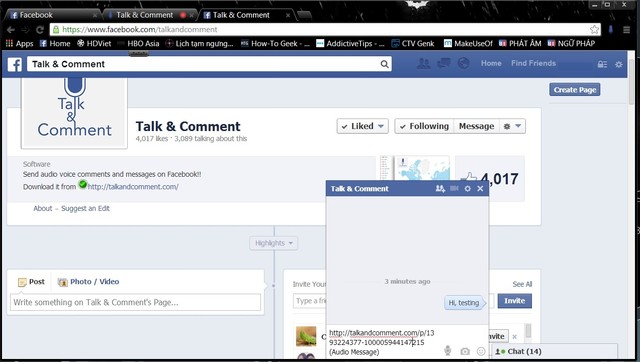 Sau khi thu âm xong, bạn đợi 1 chút để đoạn ghi âm được upload lên web.
