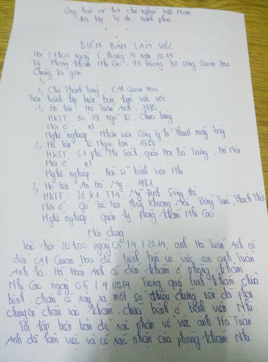 Phòng khám Nhi cao bị tố “rửa mũi cho bệnh nhi bằng cồn”