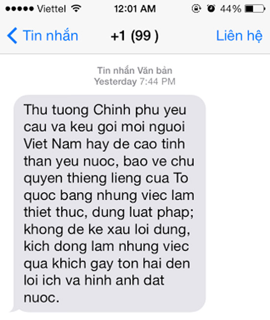 Nhà mạng đồng loạt nhắn tin truyên truyền công điện của Thủ tướng