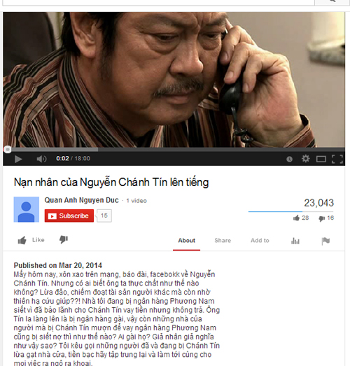 NSƯT Nguyễn Chánh Tín dọa kiện người lén ghi âm tung lên mạng NSƯT Nguyễn Chánh Tín dọa kiện người lén ghi âm tung lên mạng