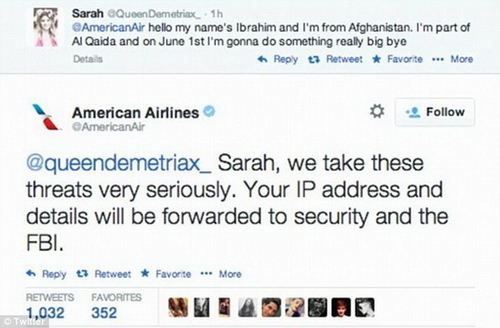 Cô bé 14 tuổi bị bắt vì dọa khủng bố trên Twitter