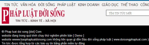 Web giả mạo Đời sống và Pháp luật Online: Thay hình đổi dạng 