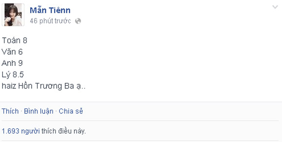 Điểm thi tốt nghiệp cao ngất ngưởng của các hotgirl Điểm thi tốt nghiệp cao ngất ngưởng của các hotgirl