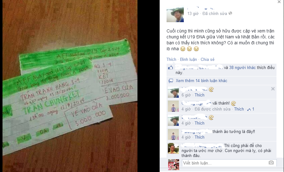 TP.HCM:  Vui với bạn trẻ tự vẽ vé đi xem chung kết AFF