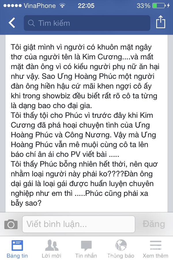 Bạn gái Ưng Hoàng Phúc bị 