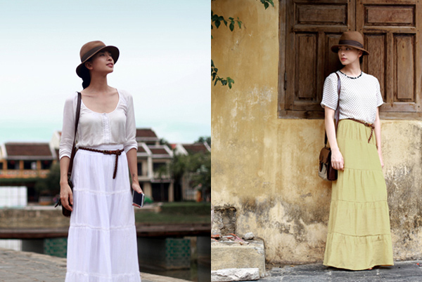 Dịu dàng với váy maxi