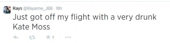 Cả chuyến bay bị hoãn vì Kate Moss say bí tỉ